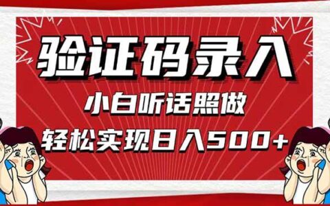 （14540期）信息录入，几秒一单，只需一部手机，小白轻松上手，日入500＋