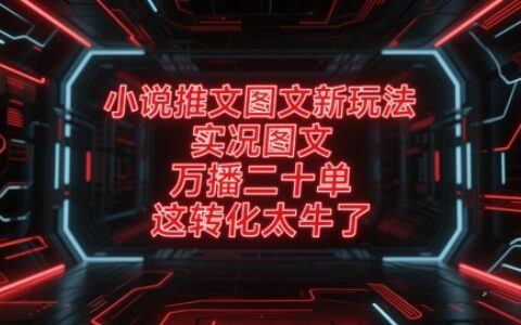 小说推文创新图文玩法：实况图文实战技巧助万次曝光转化20单！