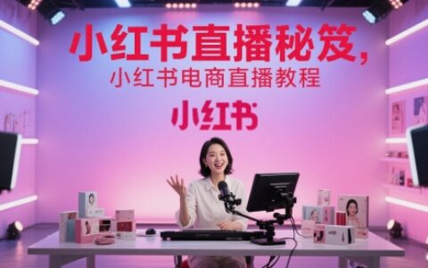 小红书直播秘笈，小红书电商直播教程