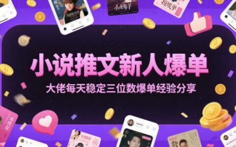 小说推文新人爆单大佬每天稳定三位数爆单经验分享