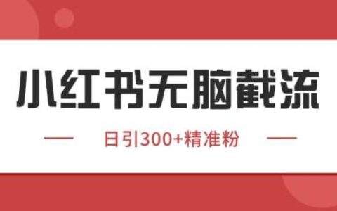 小红书只要你有同行就能获客，独家野路子获客玩法，爆栗截流【揭秘】