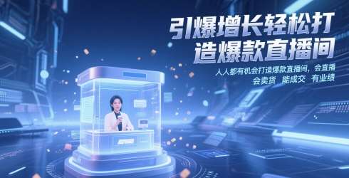 引爆增长轻松打造爆款直播间，​人人都有机会打造爆款直播间，会直播 会卖货 能成交 有业绩