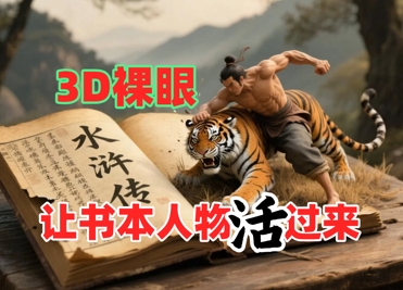 裸眼3D视频创意制作指南：课本角色动画与短视频引流保姆级教程
