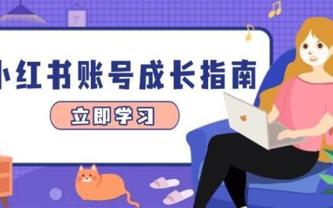小红书账号成长指南，爆款选题+精准定位+数据分析，系统提升账号变现能力