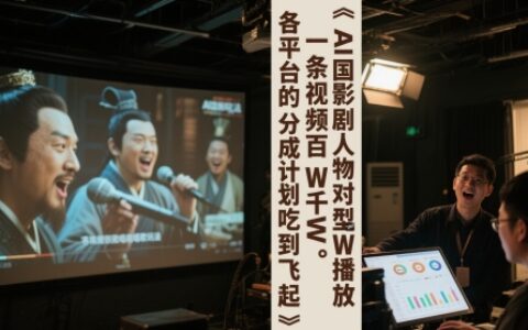 AI三国影视剧人物对口型唱歌玩法，一条视频百W千W播放，各平台的分成计划吃到飞起