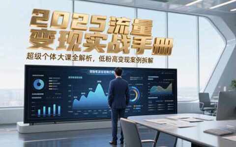 2025流量变现实战手册，超级个体大课全解析，低粉高变现案例拆解