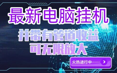 电脑挂G单机每天收益300—500+ 并带有团队管道收益 可无限放大