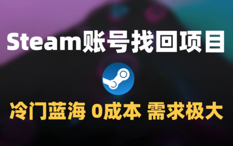 冷门0成本项目：代申诉Steam被盗账号