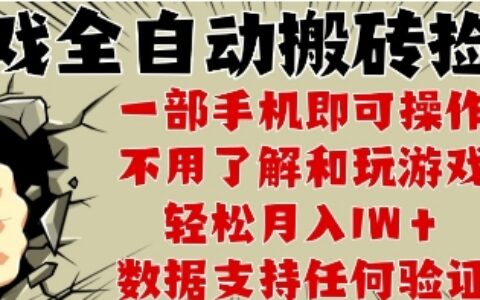 25年CSGO游戏搬砖项目，全自动运行，不需要玩游戏，手机操作日入3张