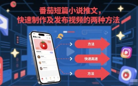 番茄短篇小说推文，快速制作及发布视频的两种方法
