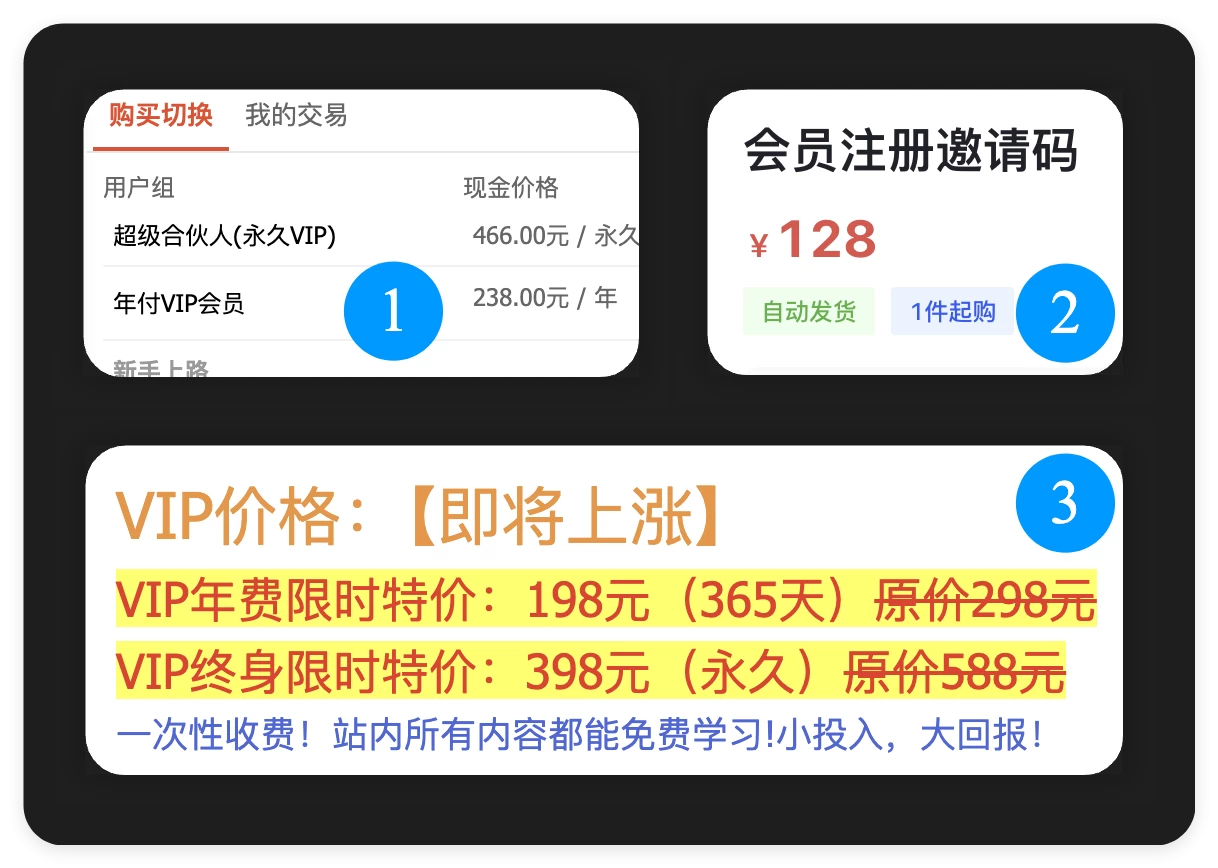 各大网创项目发布网VIP价格