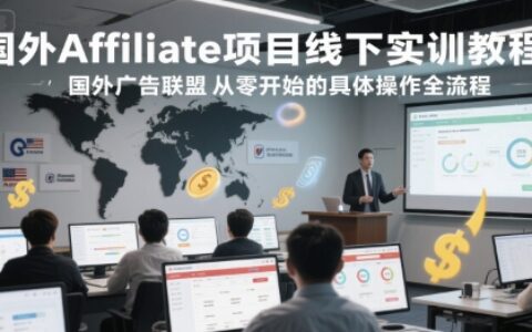 国外Affiliate项目线下实训教程，国外广告联盟从零开始的具体操作全流程