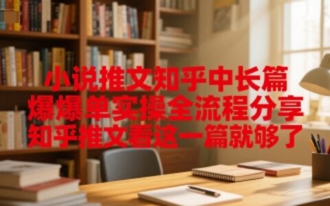 小说推文知乎中长篇爆单实操全流程分享，知乎推文看这一篇就够了