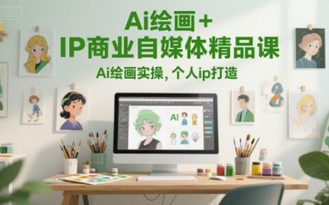Ai绘画+IP商业自媒体精品课，Ai绘画实操，个人ip打造