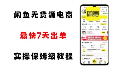 闲鱼无货源电商，实操保姆级教程，适合新手小白