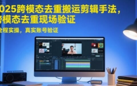 2025跨模态去重搬运剪辑手法，跨模态去重现场验证 +全程实操，真实账号验证