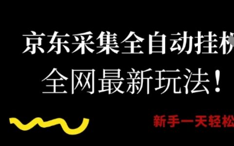 京东采集全自动挂G项目，全网最新玩法新手一天轻松5张