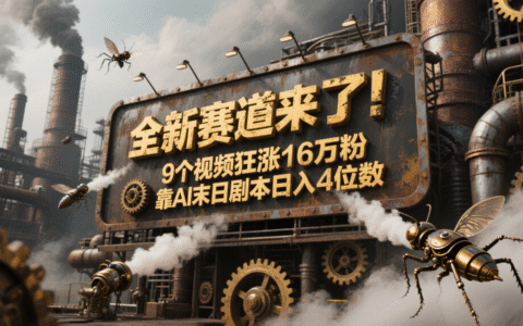 全新赛道来了！9个视频狂涨16万粉，靠AI末日剧本日入4位数，评论区爆肝追更！