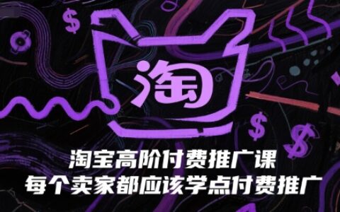 淘宝高阶付费推广课，每个卖家都应该学点付费推广