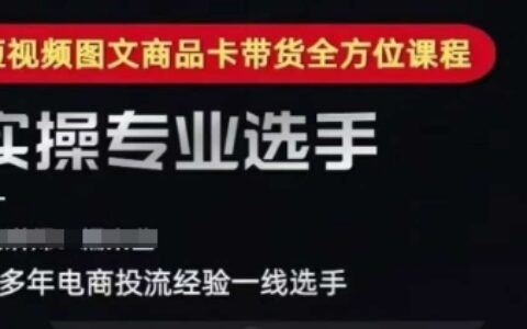 2025短视频图文商品卡投流带货，随心推千川全域搭建优化流程课