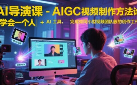 AI导演课-AIGC视频制作方法论，学会一个人+AI工具，完成如同小型视频团队般的创作工作，实现导演梦