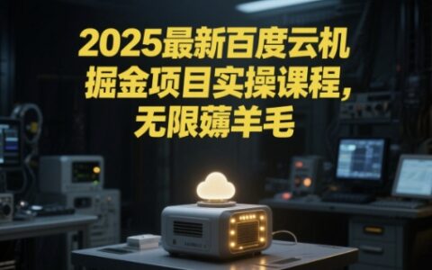 2025最新百度云机掘金项目实操课程单窗口保底5-10R月收益单窗口150+
