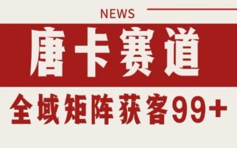 小红书某音唐卡赛道引流获客 自热矩阵日引200+