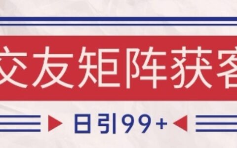 小红书某音交友赛道引流获客 自热矩阵日引200+