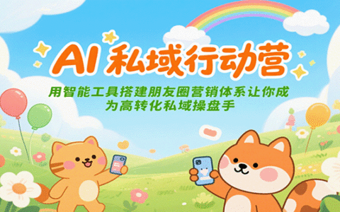 AI私域行动营：用智能工具搭建朋友圈营销体系让你成为高转化私域操盘手