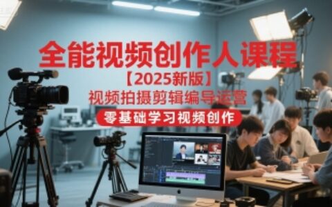 全能视频创作人课程【2025新版】视频拍摄剪辑编导运营，零基础学习视频创作