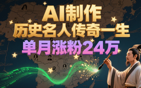 爆栗起号！用AI制作历史名人传奇一生，单月涨粉24万，涨粉+变现赛道黑马来了