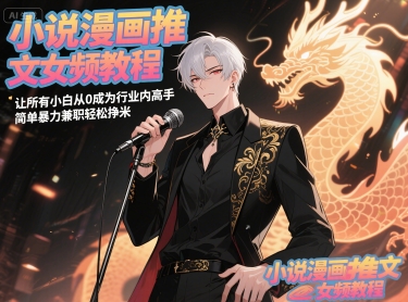 小说漫画推文女频教程，让所有小白从0成为行业内高手，简单爆栗兼职轻松挣米