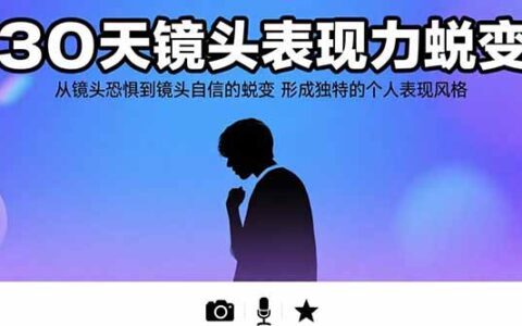 30天镜头表现力蜕变：从镜头恐惧到镜头自信的蜕变 形成独特的个人表现风格