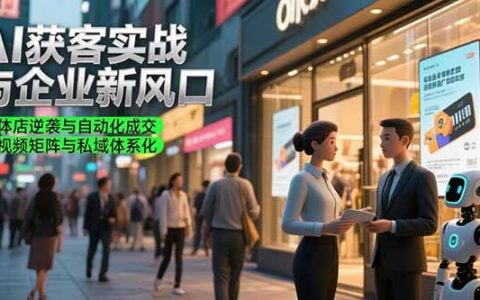 AI获客实战与企业新风口，实体店逆袭与自动化成交 短视频矩阵与私域体系化