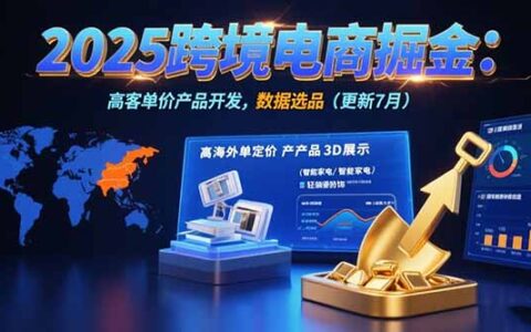 2025跨境电商掘金：蓝海市场定位，高客单价产品开发，数据选品(更新7月)