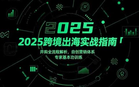 2025跨境出海实战指南，并购全流程解析，自创营销体系，专家基本功训练