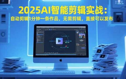 2025AI智能剪辑实战：自动剪辑1分钟一条作品，无需剪辑，直接可以发布