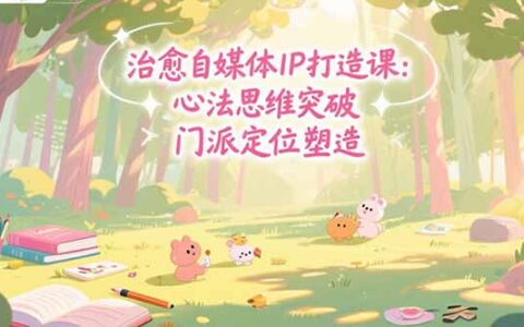 治愈自媒体IP打造课：心法思维突破，门派定位塑造，商业闭环搭建