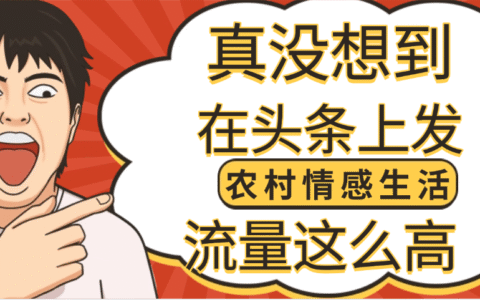 【万万没想到】在头条做《农村情感生活》二创小故事，收益暴增，昨天收益1300+