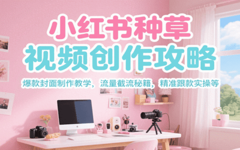 小红书种草视频创作攻略，爆款封面制作教学 ，流量截流秘籍 ，精准跟款实操等