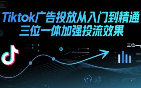Tiktok广告投放从入门到精通，三位一体加强投流效果