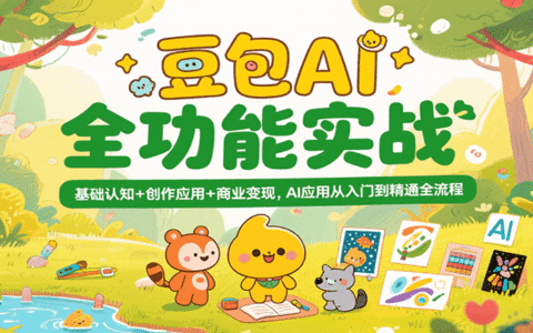 豆包AI全功能实战，基础认知+创作应用+商业变现，AI应用从入门到精通全流程