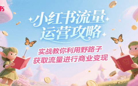 小红书流量运营攻略，实战教你利用野路子获取流量进行商业变现