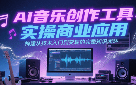 AI音乐创作工具实操商业应用，构建从技术入门到变现的完整知识闭环