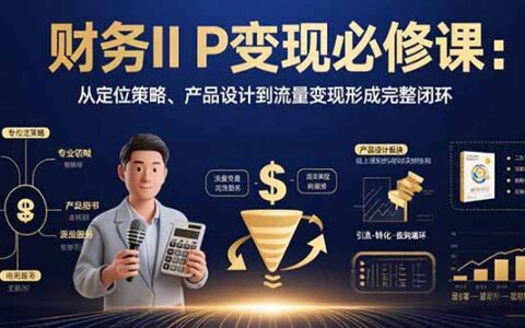 财务IP变现必修课：从定位策略、产品设计到流量变现形成完整闭环