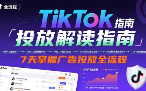 TikTok投放解读指南：后台操作/计划建立/模式选择，7天掌握广告投放全流程