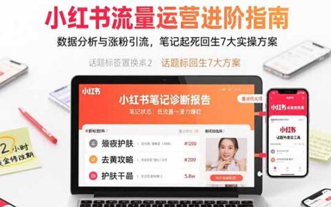 小红书流量运营进阶指南，数据分析与涨粉引流，笔记起死回生7大实操方案