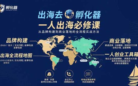 出海去 孵化器 一人出海必修课：从品牌构建到商业落地的全流程实战方法