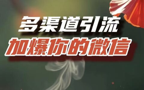多渠道引流，加爆你的微信，把流量导入到私域，这是每一个想要在互联网挣钱的人必须掌握的底层能力