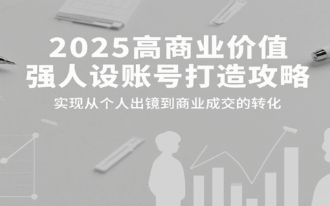 2025高商业价值强人设账号打造攻略，实现从个人出镜到商业成交的转化